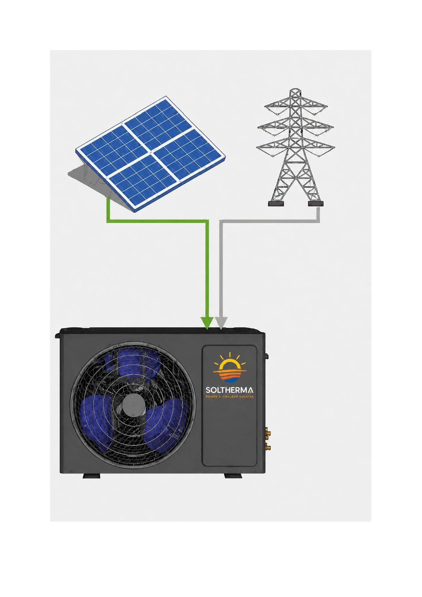 Pompe à Chaleur Hybride haute température + Kit Panneaux Solaires 11 349,00€ HT (hors installation)