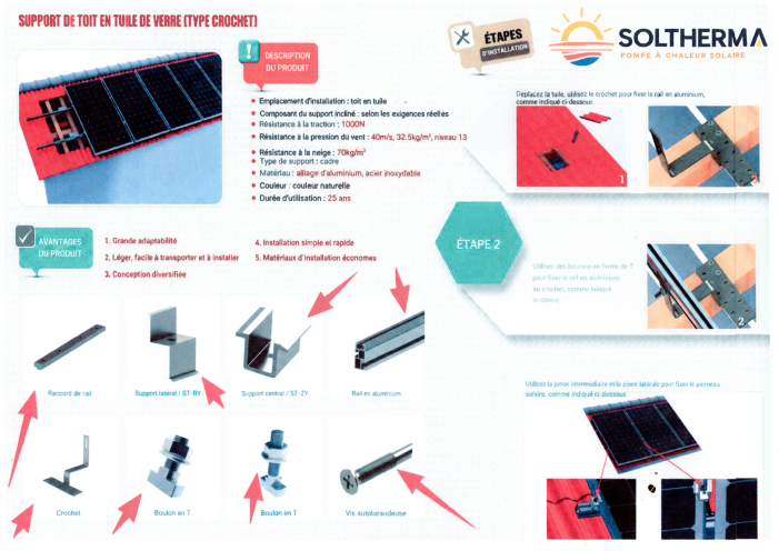 4000Wc de Panneaux + Fixations 5 702€ HT (hors installation)